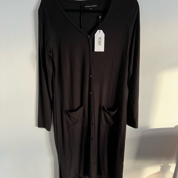 NWT Universal Standard Black Cotton Jersey Dress, size XS - Picture 2 of 6